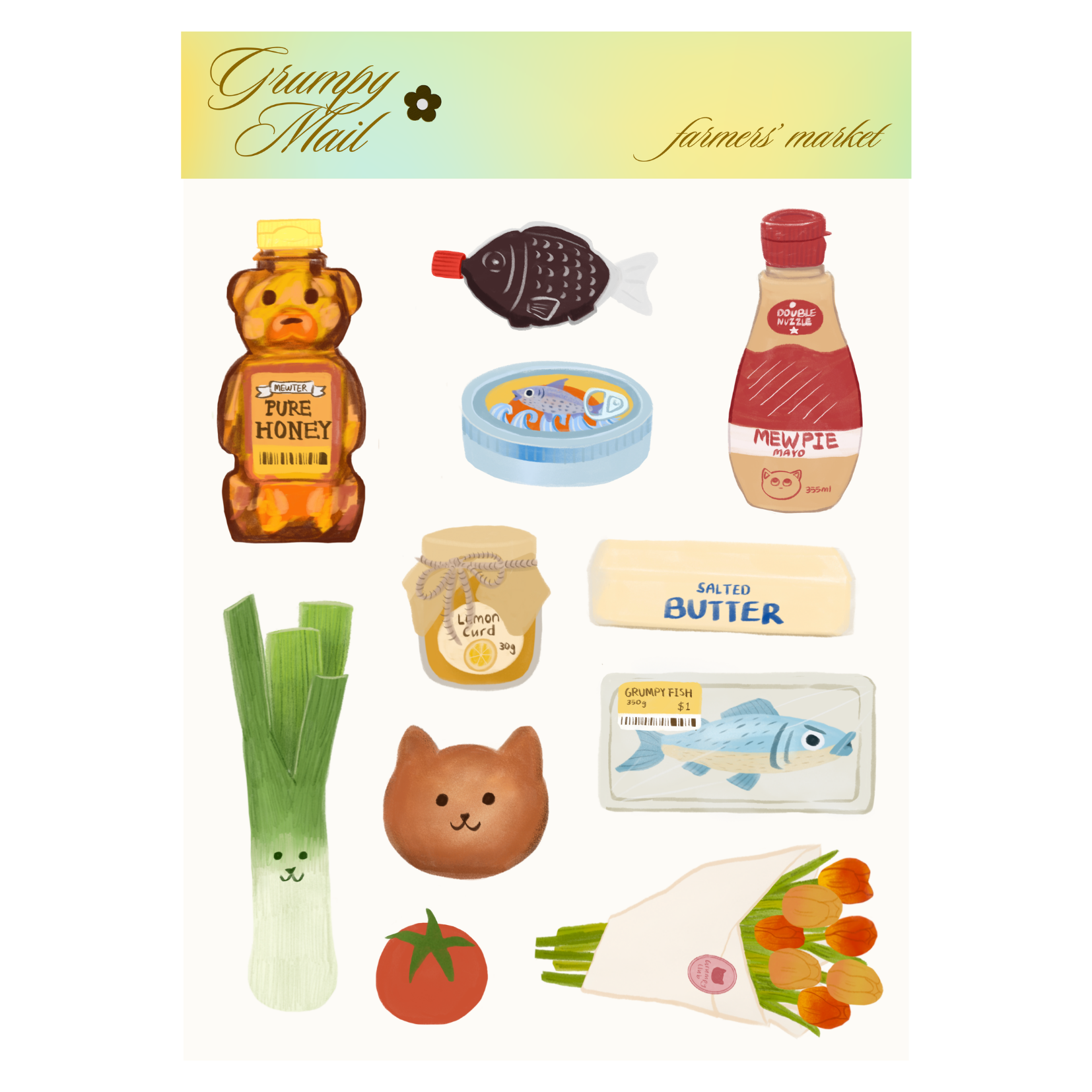 Farmers' Market Sticker Sheet